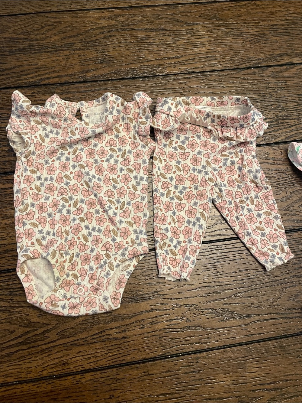 Carter’s Pink Floral Baby Bodysuit and Leggings Set